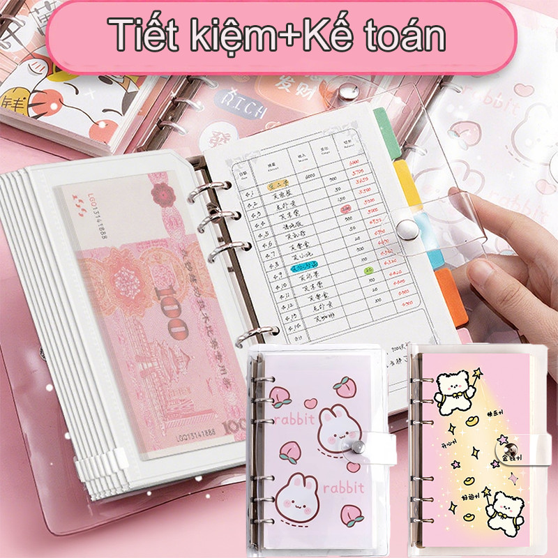 Sổ tiết kiệm đựng tiền 100 phong bì,100 Phong Bì Tiết Kiệm Tiền,sổ thử thách tiết kiệm, thể tái sử dụng