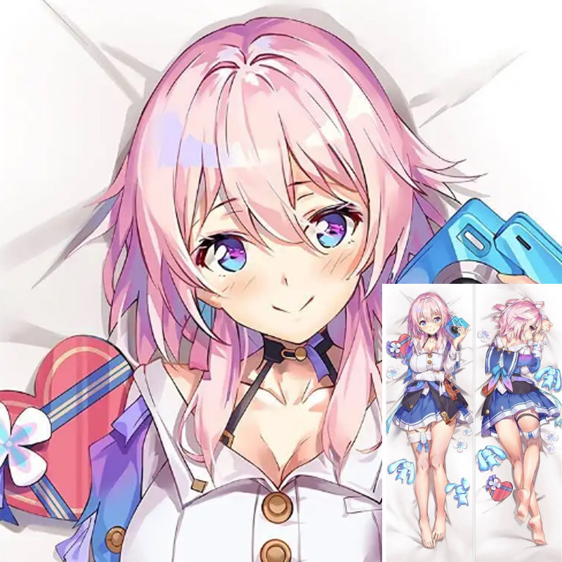Honkai Star Rail March 7Th Dakimakura Hing Case Anime Otaku Gối Đệm Xmas Quà Tặng