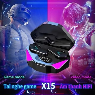  Tai nghe Bluetooth không dây X15 Tws Tai nghe chơi game có màn hình LED bluetooth 5.3 tích hợp mic 