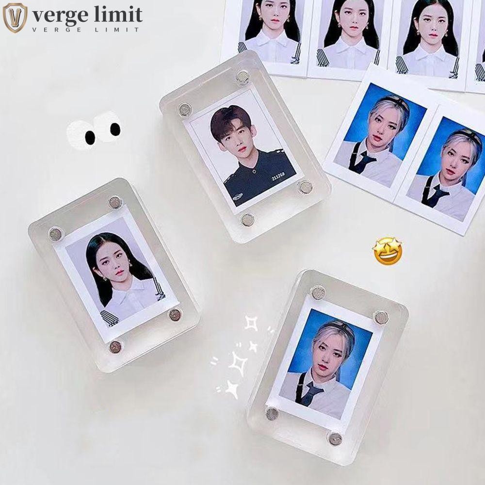 VERGE LIMIT ID Photo Holder Trang trí bàn làm việc thực tế Trong suốt Sáng tạo Acrylic Kpop Idol Car