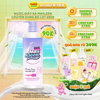 [GIÁ DÙNG THỬ 90K] Nước Giặt Xả MaxKleen chuyên dụng cho đồ lót chai 650g hương hoa mẫu đơn thanh khiết