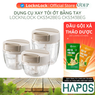 Dụng cụ xay tỏi ớt bằng tay LocknLock Open Lid Pull Chopper CKS342BEG / CKS343BEG / CKS344BEG - HAPOS LOF