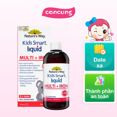 Thực phẩm bảo vệ sức khỏe Nature's Way Kids Smart Multi Iron Liquid - concung