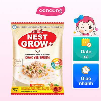 Cháo Yến Trẻ Em YenViet Nest Grow - Thịt Bằm Rau Củ 50g