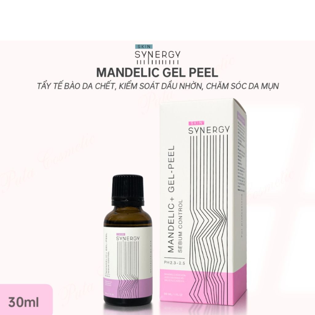 [cty] Skin Synergy Mandelic Gel Peel 30ml – Tẩy tế bào da chết, kiểm soát dầu nhờn, chăm sóc da mụn