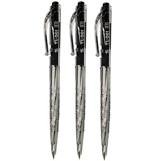 Vỉ 3 bút bi 0.5 mm thiên long tl-061 - mực đen