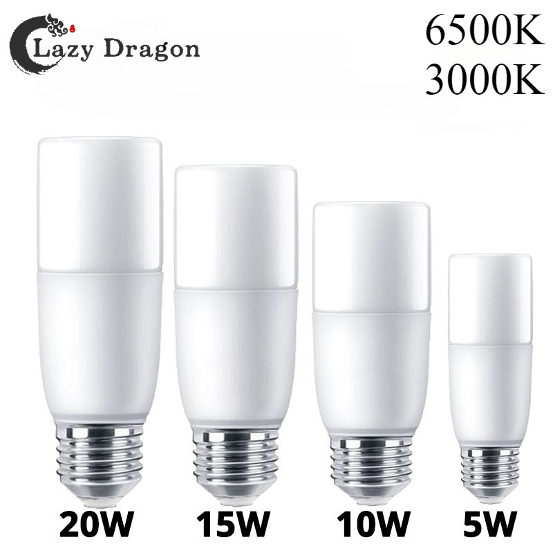 Bóng Đèn LED E27 5W 10W 15W 20W 220V 6500K 3000K Hiệu Ứng Ánh Sáng Bóng Đèn Trắng Lampu Chiếu Sáng Nhà Tiết Kiệm Năng Lượng 90%