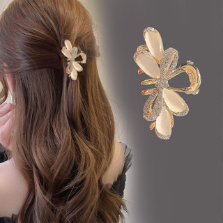 Cao Cấp Kim Cương Giả Opal Nơ Tinh Tế Nửa Tie Tóc Tính Khí Thanh Lịch G