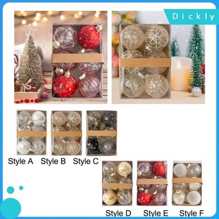 Dickly set 6 trái châu trang trí cây thông giáng sinh năm mới