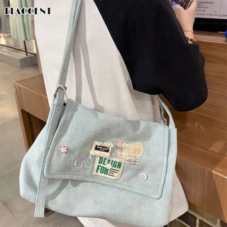 Elaccent Túi đeo vai đơn thời trang hoạt hình giản dị đa năng để đi lại túi tote đeo chéo dung tích lớn