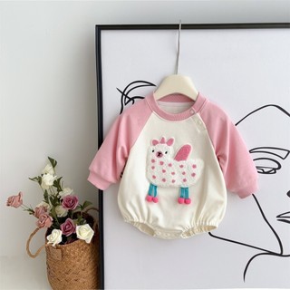 Bộ đồ ngủ tam giác cho bé hoạt hình dễ thương quần áo nữ dài tay gói quần áo quần áo ngoài siêu dễ thương