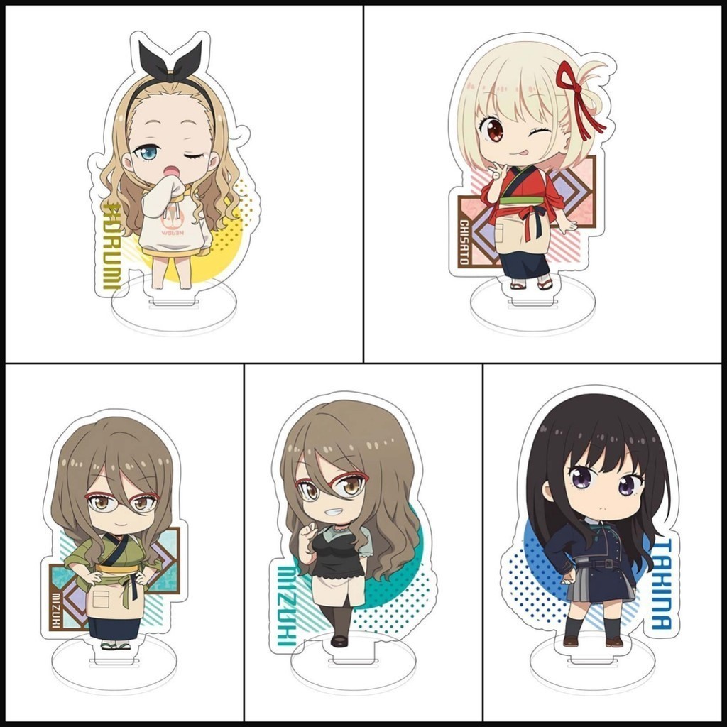 Móc Khoá, Standee, Tranh Kính Mô Lycoris Recoil Character Nishikigi ChisatoKurumi Manga Trang Trí Bà