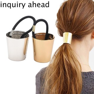 Dây buộc tóc đuôi ngựa kiểu ống kim loại sáng tạo