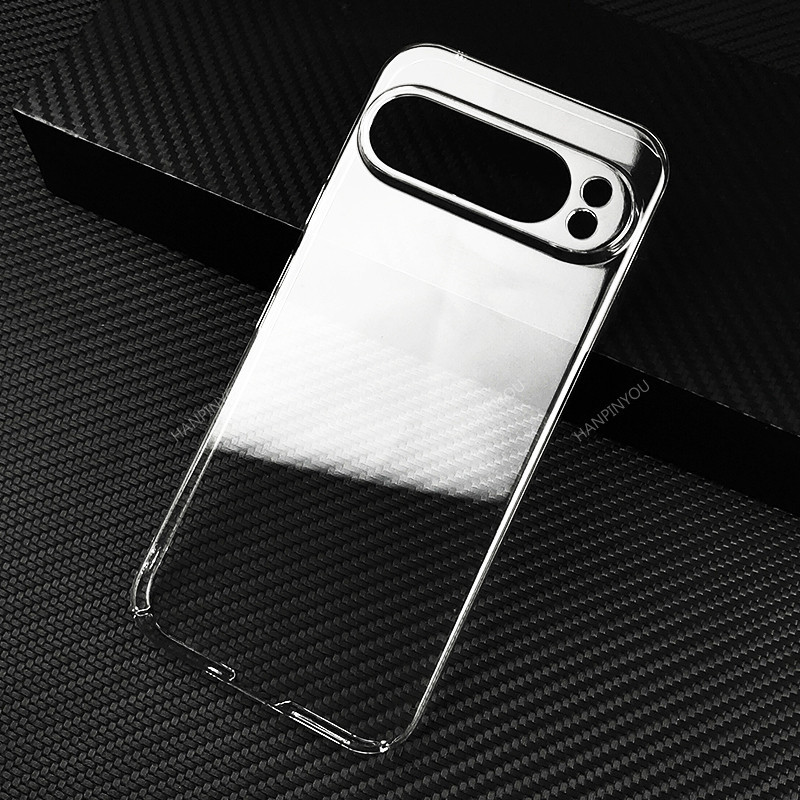 Dành Cho Google Pixel 9 10 Pixel9 Pro XL 10a 9a 8a 9Pro 5G Pha Lê Bóng Cứng PC Full Cover Camera Tro