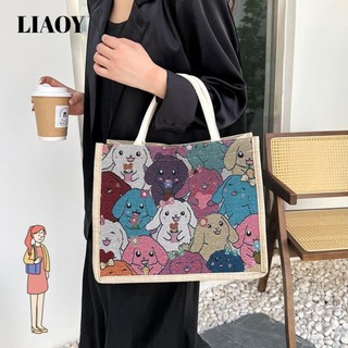 Túi Tote LIAOY, Túi Đeo Vai Nhẹ Dung Tích Lớn, Túi Xách Di Động Bướm In Hình Thỏ Túi Đi Biển Nữ