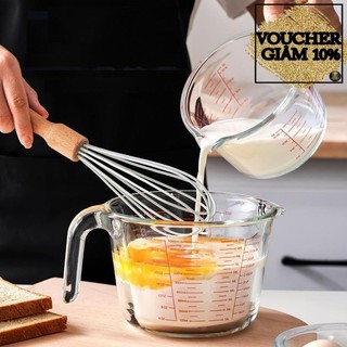 Ca đong thuỷ tinh dày chịu nhiệt 350ml / 500ml / 1000ml và ca nhựa 200ml/500ml chất liệu bảo đảm an toàn và tiện dụng
