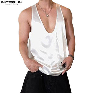 Incerun Nam Hàn Quốc Thường Ngày Không Tay Màu U