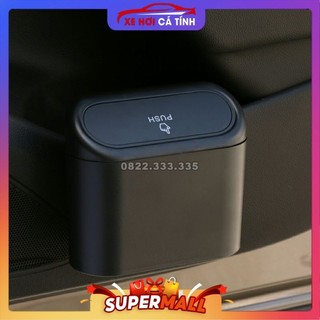 Thùng Rác Oto Mini, Hộp chứa Rác Xe Hơi Dễ Thương màu đen