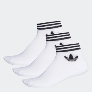 adidas Phong cách sống Tất Trefoil cao đến cổ chân 3 đôi Unisex trắng EE1152