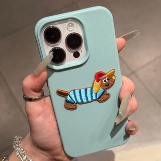 Ốp điện thoại silicon Dachshund in hình lychee cho iPhone15 Pro Max 14 13 12 11 Pro Max bảo vệ camera chống sốc Vỏ lưng mềm mờ chống rơi