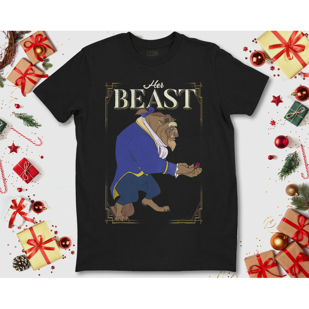 Disney Beauty & The Beast Her Beast Unisex Áo thun nam Áo Hoodie