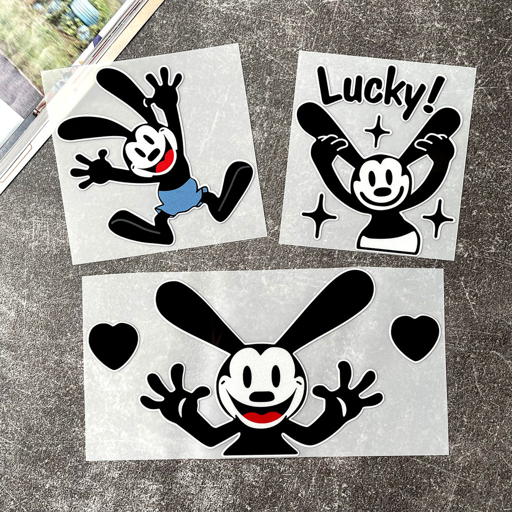 Oswald Chuột Mickey Miếng Dán Phản Quang Disney Hoạt Hình Anime Xe Máy Thân Mũ Bảo Hiểm Chống Thấm N