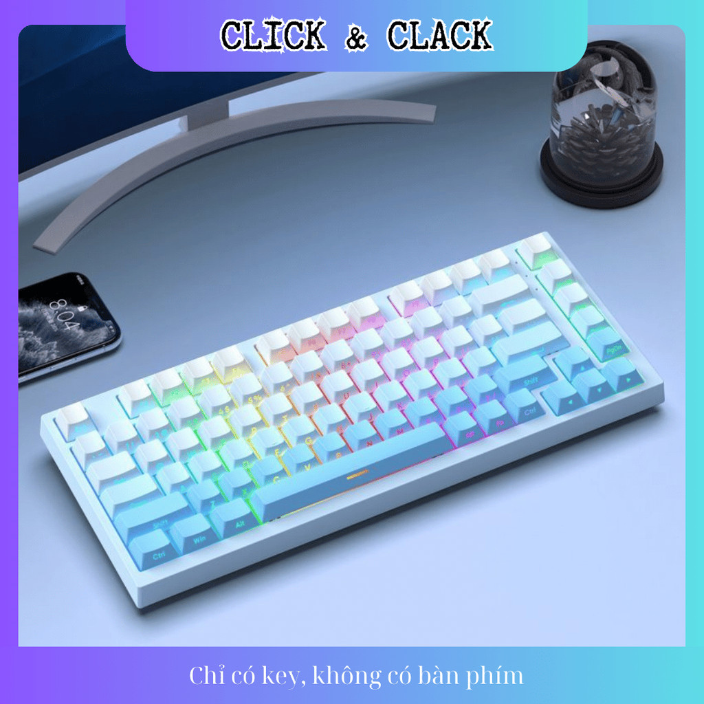 Keycap xuyên led gradient ninja (Side Print) mạch xuôi - PBT doubleshot Dùng Cho Bàn Phím Cơ Led RGB | BigBuy360 - bigbuy360.vn