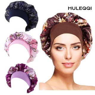 HULEQQI Mũ ngủ ban đêm dành cho nữ Dây đeo rộng Chăm sóc tóc Mũ Chemo