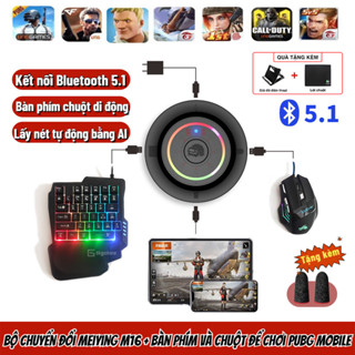 Combo bộ chuyển đổi chơi game Meiying M3/M16 Ultimate và bàn phím chuột kết nối điện thoại chơi PUBG Mobile, Free Fire
