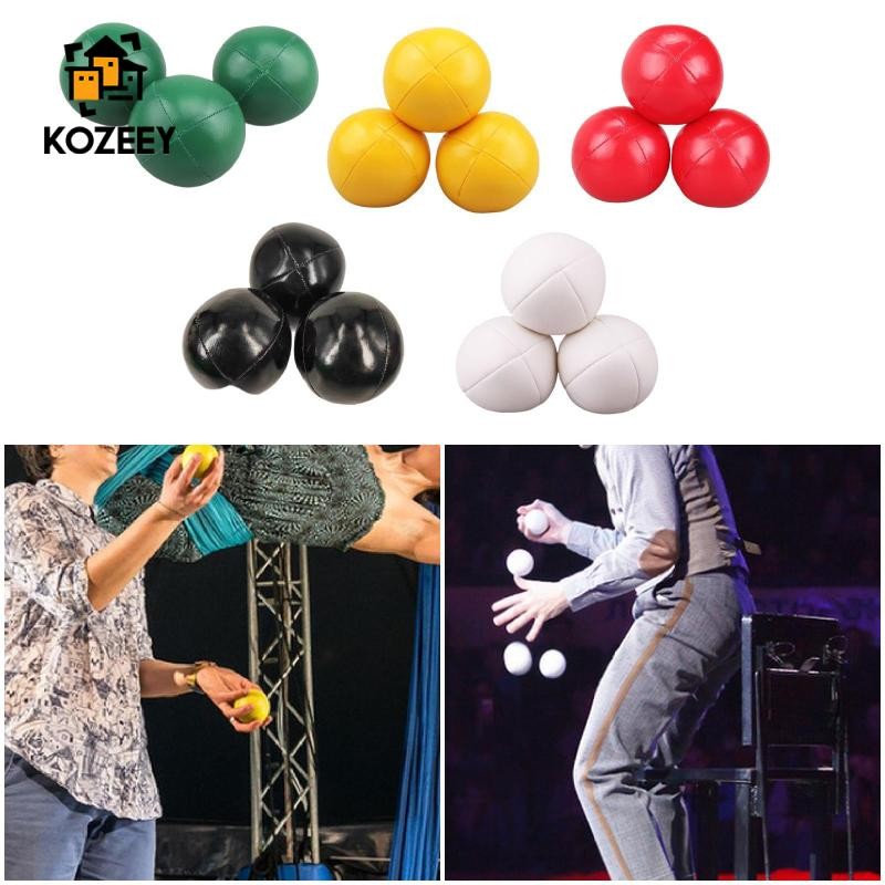 3 Miếng Juggling Balls PU Hand Throwing Juggle Đồ chơi để thực hành Show Beach