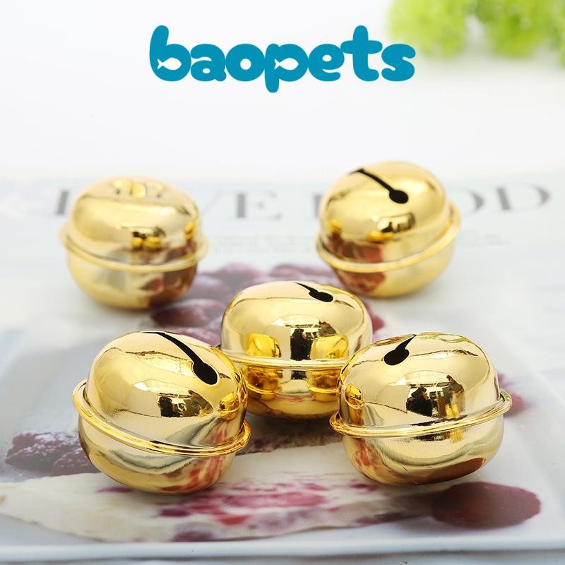 Chuông Lục Lạc Inox Mạ Vàng - Chuông Vòng Cổ Thú Cưng Chó Mèo - Baopets