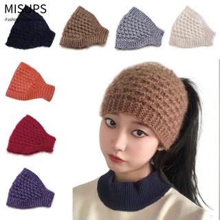  Mùa Thu Đông Mũ Bò Băng Đô Mũ Dệt Kim Mềm Mũ Rỗng Trên Dày Bảo Vệ Tai Phụ Kiện Tóc Nữ Cô Gái Mũ Thể Thao Ngoài Trời 