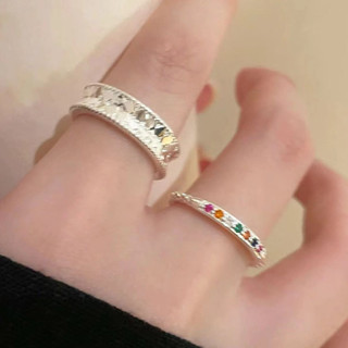  Nhẫn hình học hợp kim kim kim cương giả thời trang dành cho nữ 