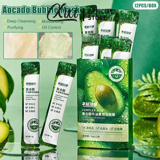 Mặt nạ bong bóng Aocado Làm sạch mụn đầu đen Mặt nạ đóng băng lỗ chân lông Làm dịu Mặt nạ bong bóng Làm sạch sâu Kiểm soát dầu Da Nuôi dưỡng Thanh lọc Áp dụng Mặt nạ Chăm sóc da mặt