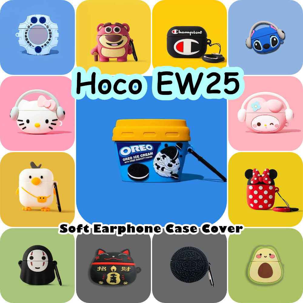 【Hot sale】Cho Hoco EW25 ốp tai ng Case phim hoạt hình Buồn cười Vỏ Bảo Vệ Hộp Sạc Tai Nghe NO.4