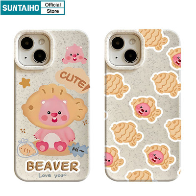 Suntaiho Coquette Vỏ Dễ Thương Snapper Họa Tiết Loopy Ốp lưng Iphone 16 15 14 13 12 11 Pro Max IP 7 8 Plus Iphon X Xs XR Xs Max Silicon Mềm Cao Cấp Chống Sốc Ốp Lưng