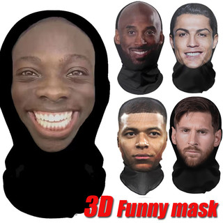 2024 Mới 3D Messi Ronaldo Người Nổi Tiếng In Mặt nạ Ngộ nghĩnh Liền Mạch Chống Bụi Chống Nắng Nhập Vai Mũ Hip-hop