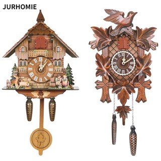 Jurhomie Cuckoo Đồng Hồ Trang Trí Nhà Thạch Anh Gỗ Thủ Công Chuông Đồng Hồ Báo Thức