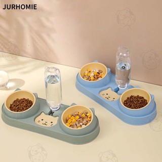Bát thức ăn cho chó JURHOMIE, có đế uống nước nâng lên Bát thú cưng nước tự động, Đồ dùng cho thú cưng 2 trong 1 dung tích lớn thực tế