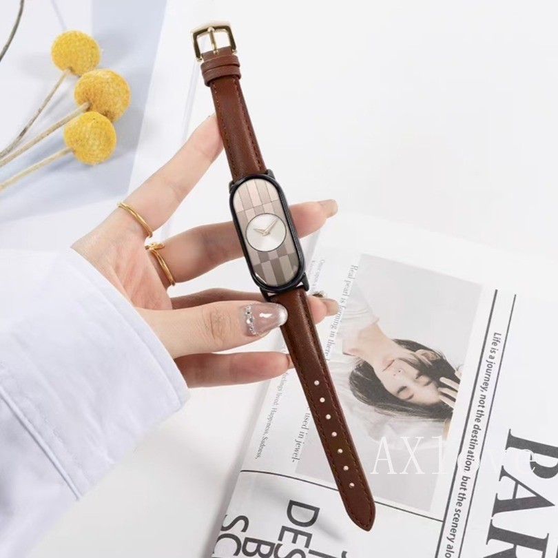 Dây Đeo Cho Xiaomi Mi Band 10 9 8 7 6 5 4 3 NFC Da Dây Đeo Tay Vòng Tay Cho Mi Band 10 NFC Correa