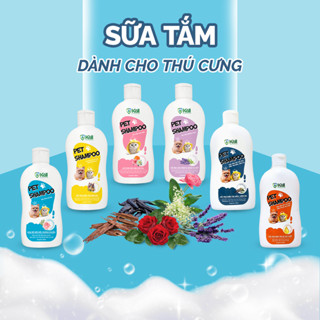 Sữa tắm cho chó mèo ngăn ngừa ve ghẻ nấm khử mùi hôi và làm mượt lông lưu hương cho bé thú cưng Krill 300ml
