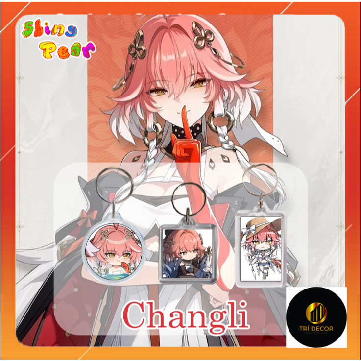 [Wuthering Waves] - Móc khóa | Móc chìa khóa Sticker changli - game Wuthering Waves |WW làm quà tặng