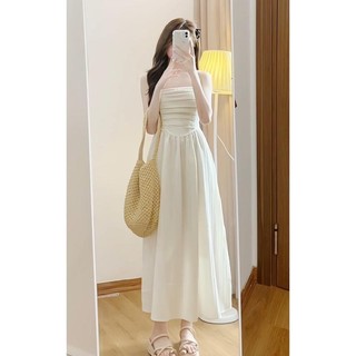  SAM - Váy cúp ngực Lou dress đầm 2 dây đũi gân sóng dáng dài phong cách tiểu thư xixeoshop - V458 Nữ Women 