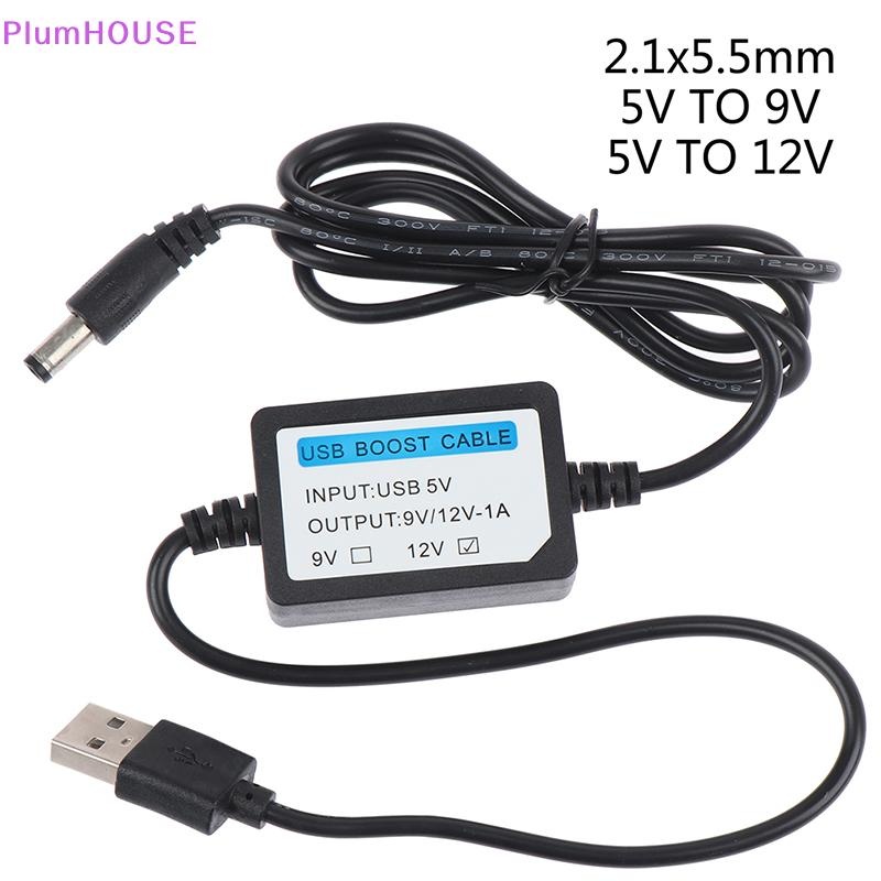 Cáp tăng cường sạc USB PlumHOUSE 2.1x5.5mm 5V đến 9V / 12V 1A Cáp tăng cường VN