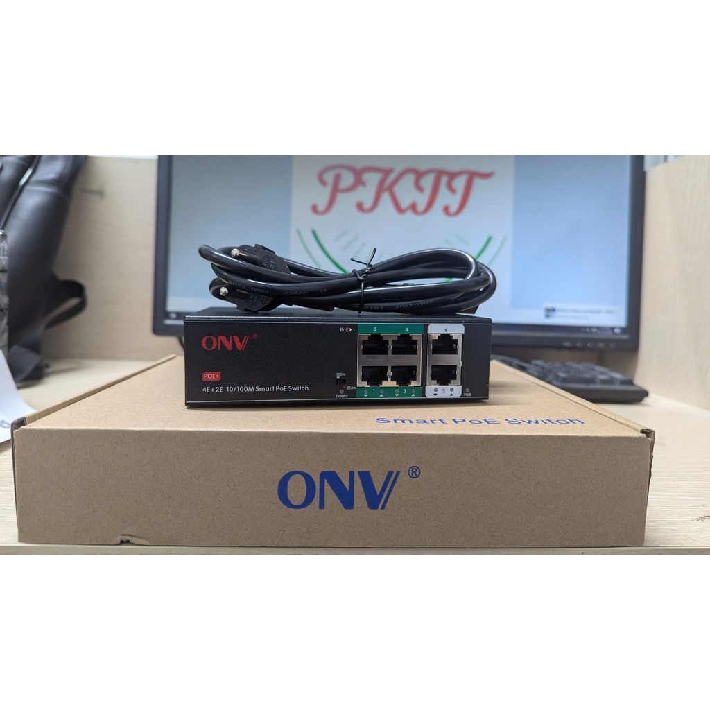 Switch Poe 4 port ONV H1064PSD 10/100M 6-port PoE switch