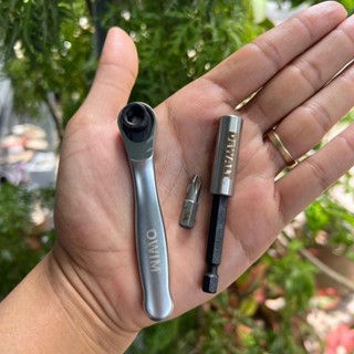 Cần Lắc Vít Đảo Chiều Chuôi 6.35mm Tặng Kèm Đầu Nối De.walt, Mũi Vít Ph2