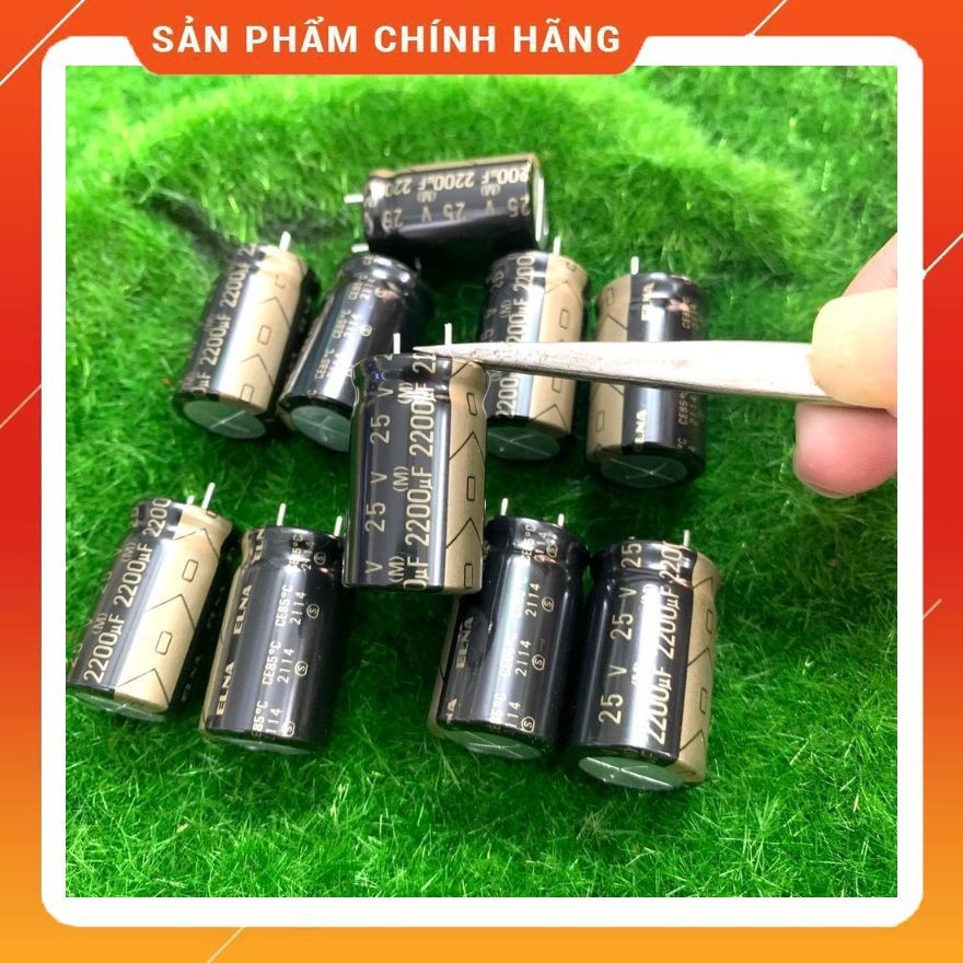 TỤ ELNA RF0 25V 2200UF , 25V2200UF , 2200UF25V , 2200UF 25V ( 16x26x8mm )