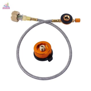 JESJELIU Bếp Gas Khớp Nối Bếp Phụ Kiện Van Sạc Khí Ngoài Trời LPG Tiết Kiệm Bền Thiết Bị Du Lịch Bếp Ống Kim Loại