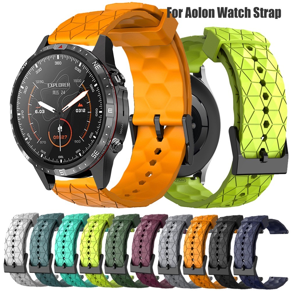22mm 20mm Dây Đeo Silicon Cho Aolon tetra R4 / S3 Vòng Tay Thể Thao Họa Tiết Bóng Đá Cho Aolon Navi 
