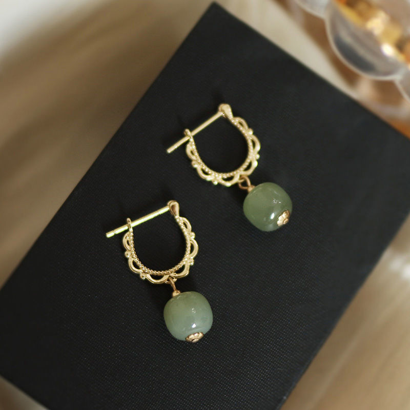 Phong Cách Trung Hoa Retro, Earings Xanh Sang Trọng và Tinh Tế